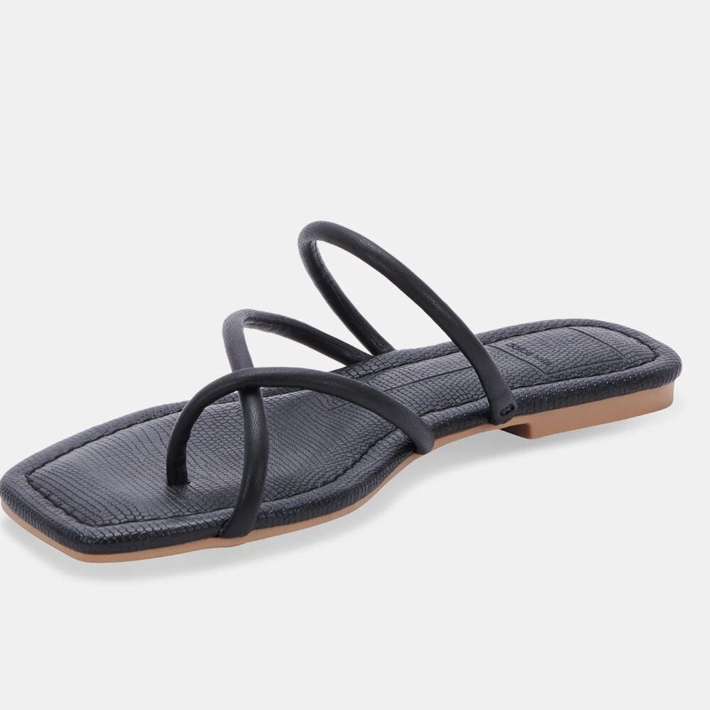 NEW DOLCE VITA Leather Dubai Sandals in black for women 0126 3t2